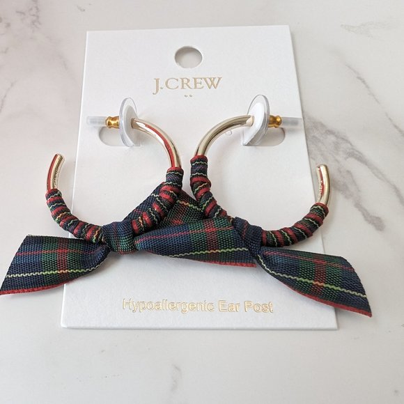 J. Crew Factory Jewelry - J.Crew Factory Ribbon-Wrapped Hoop Earrings